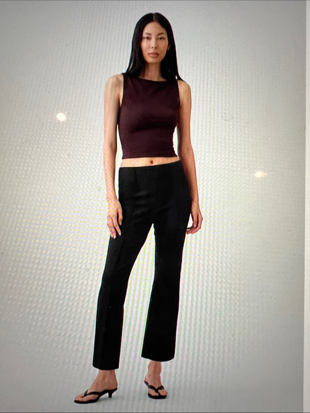 GAP High Rise Ponte Crop Kick - Black- Medium Tall